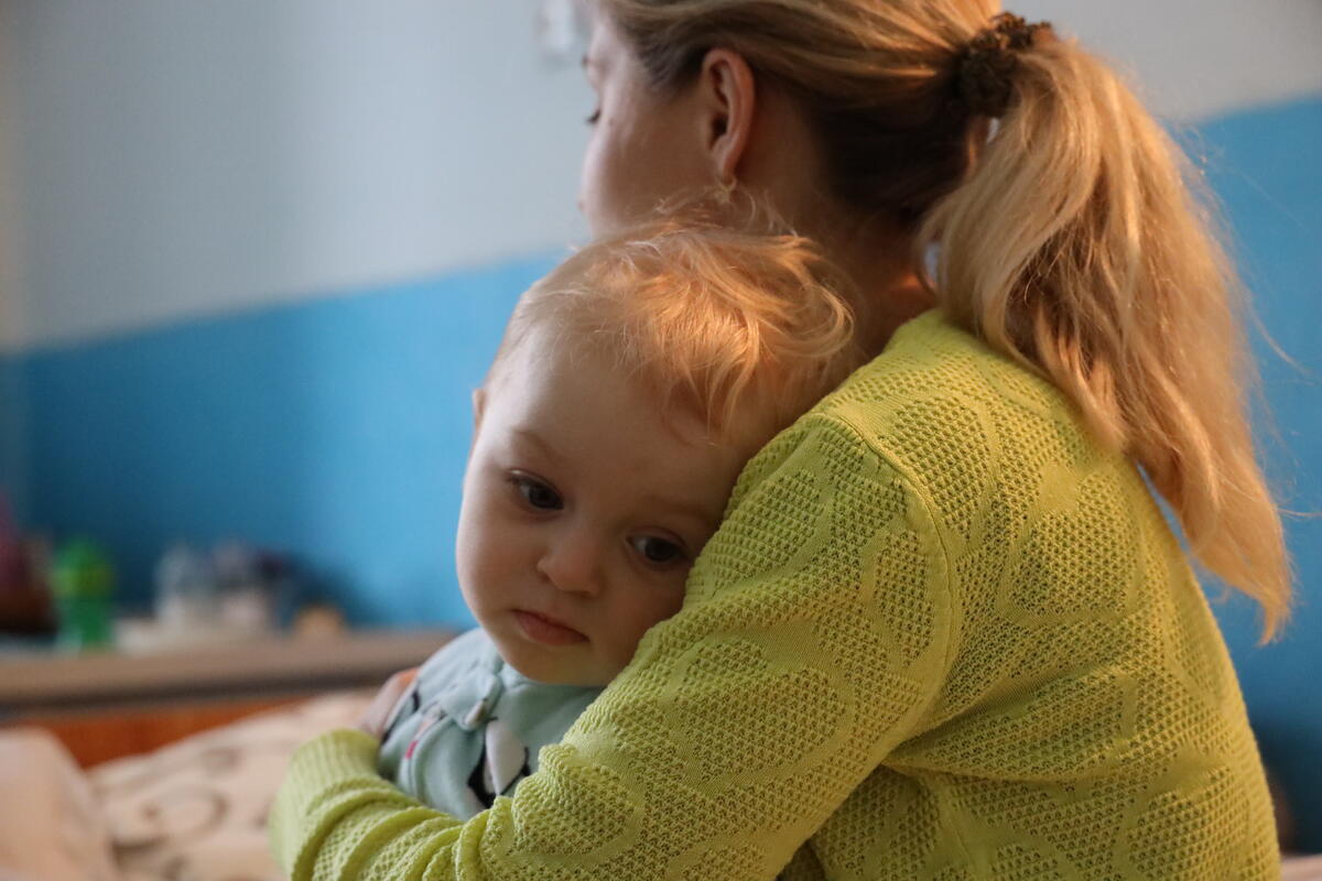 Olga, 31, and her son, David,  fled Kyiv region by car.
