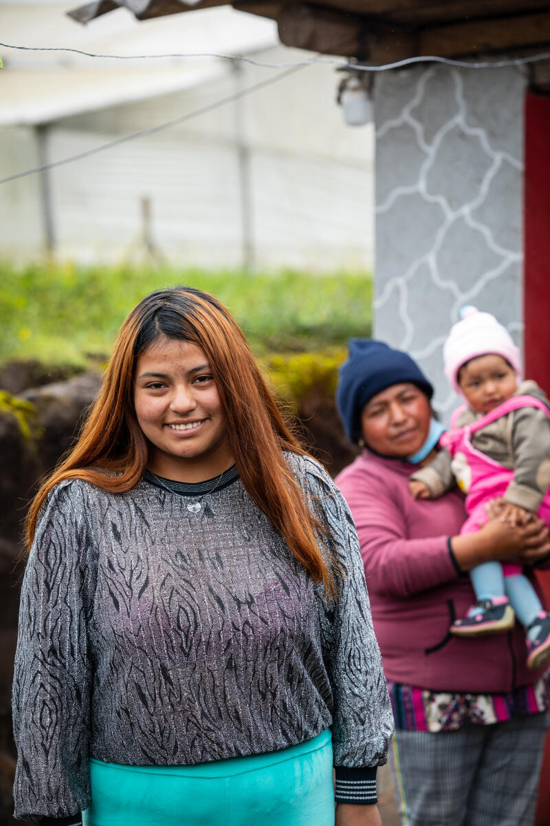 Genesis, 14, a sponsored child from Ecuador who has overcome health issues. 