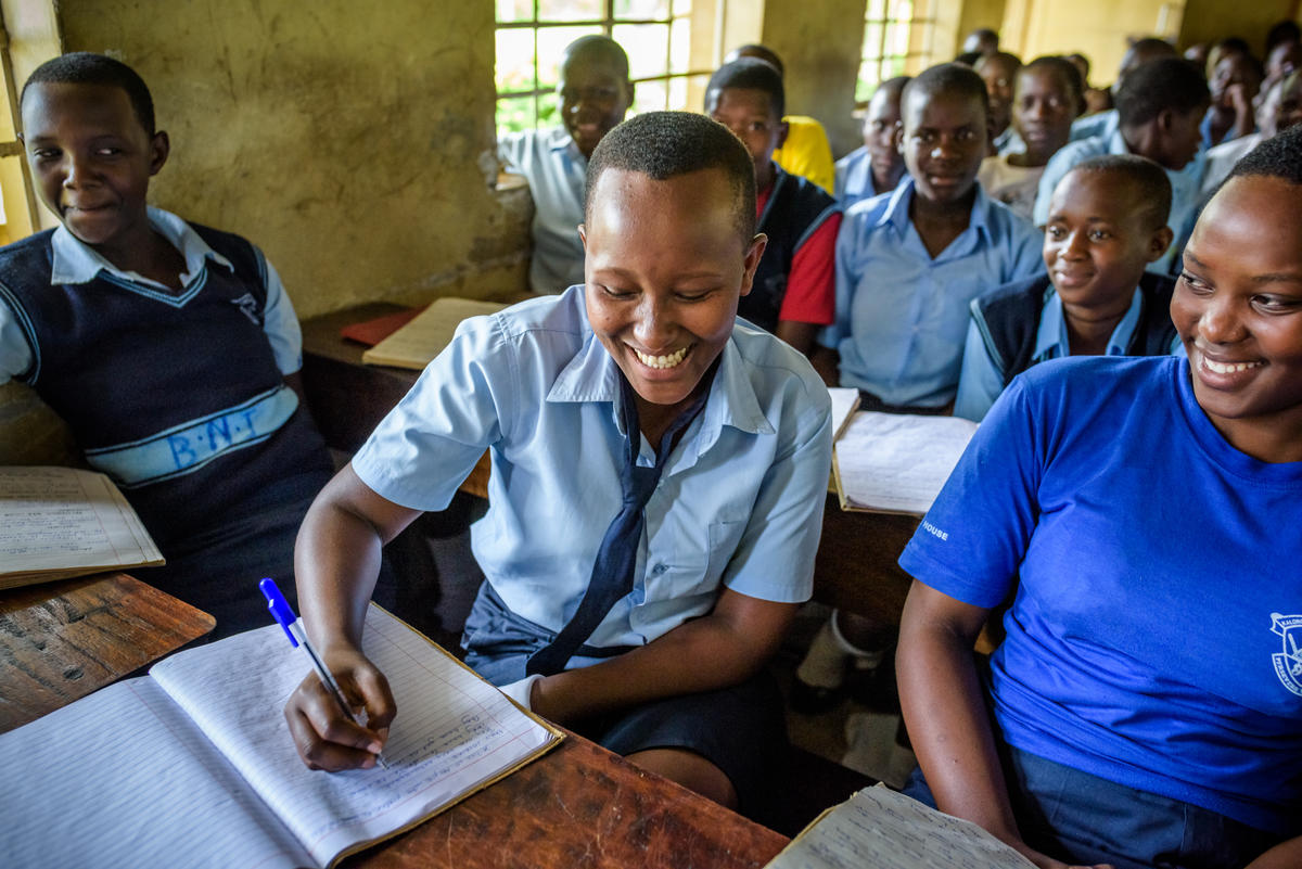 16 year old Janet escaped child marriage and is happy to be in school now