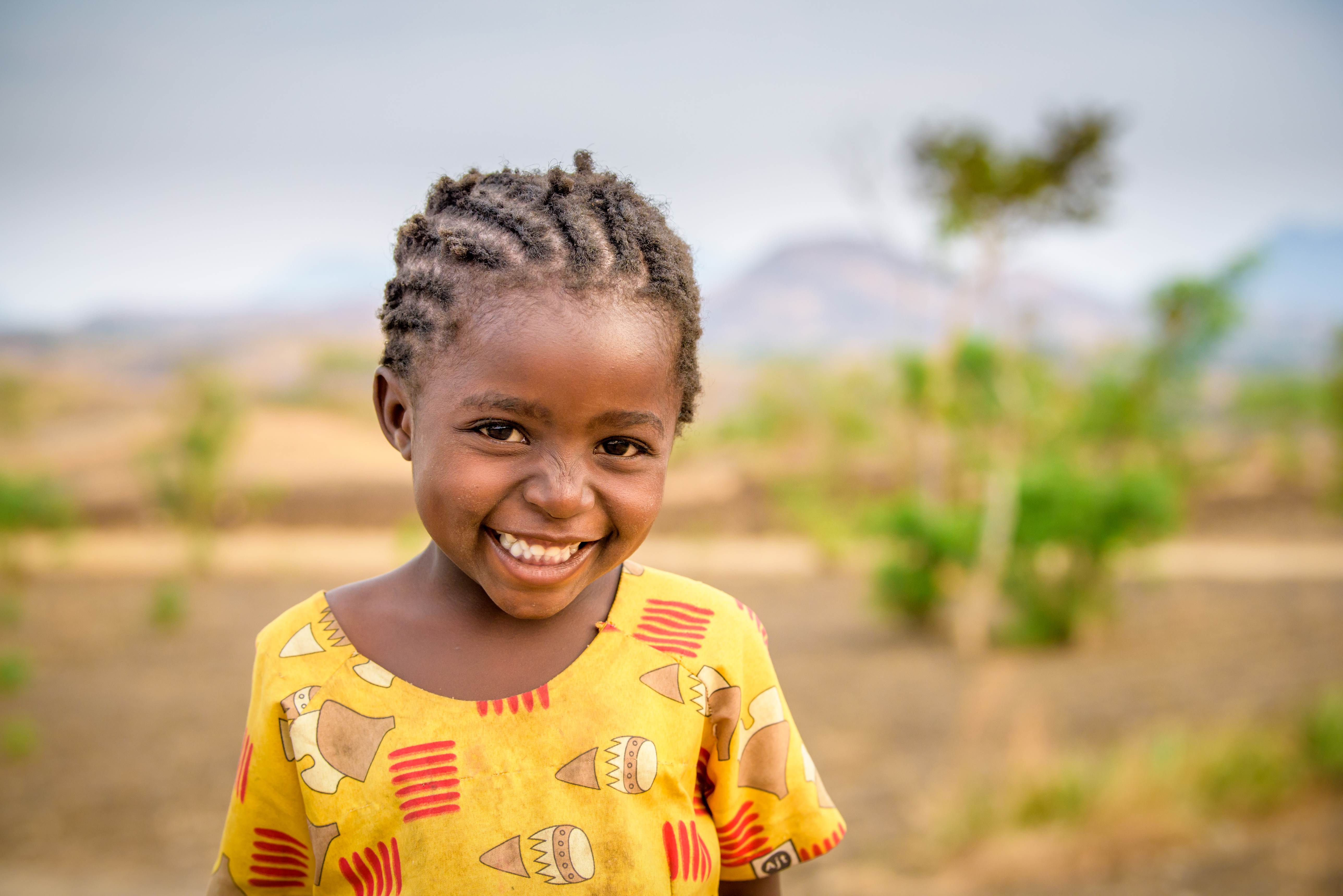 4 year old sponsored girl In Malawi