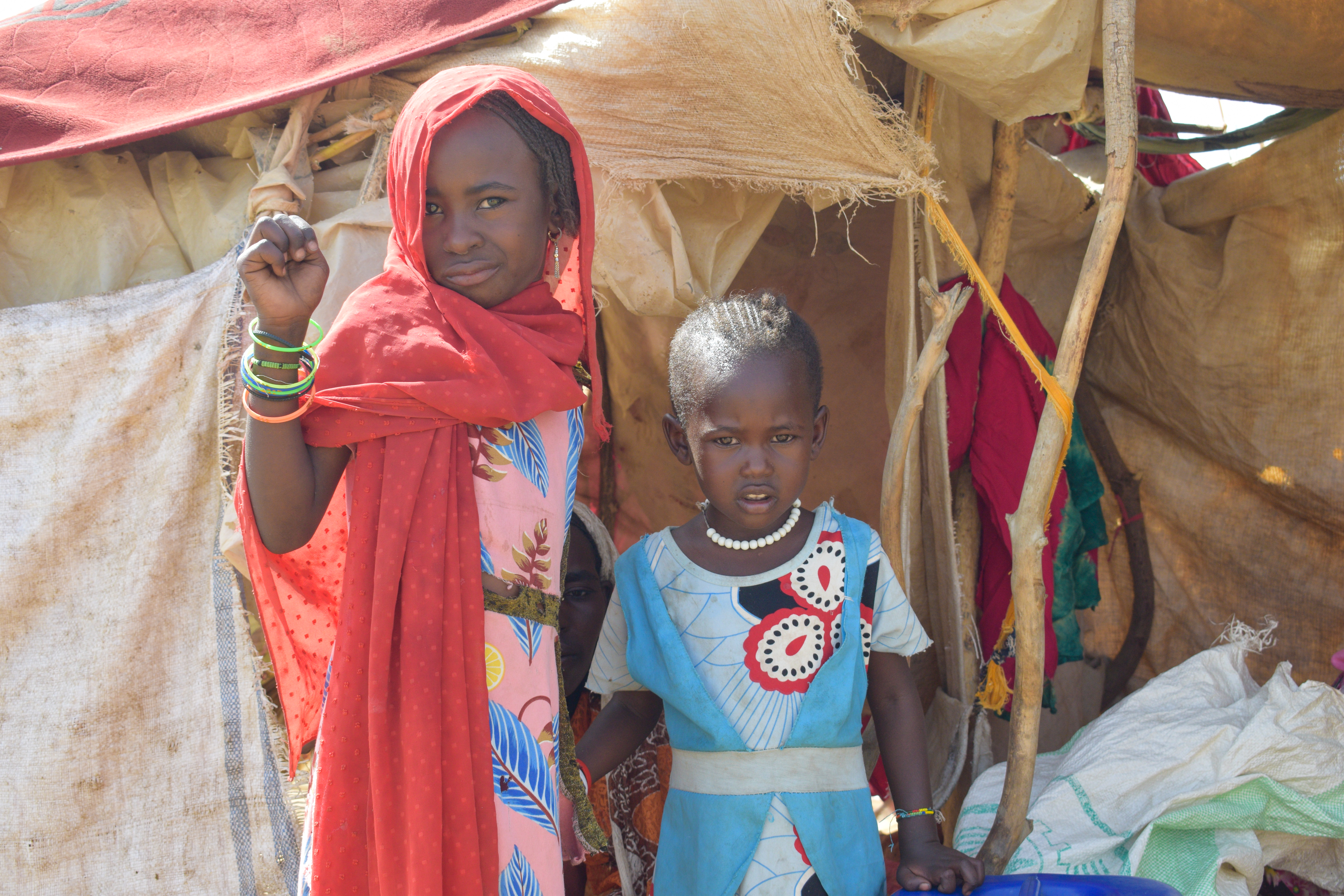 Sudanese refugees in Labane-Dafack, a transit site on Chad's eastern border.