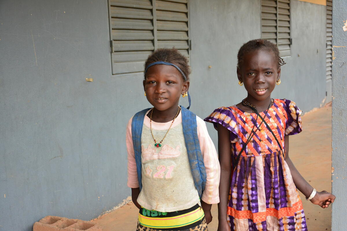 Aichata and her sister at their school in Mali