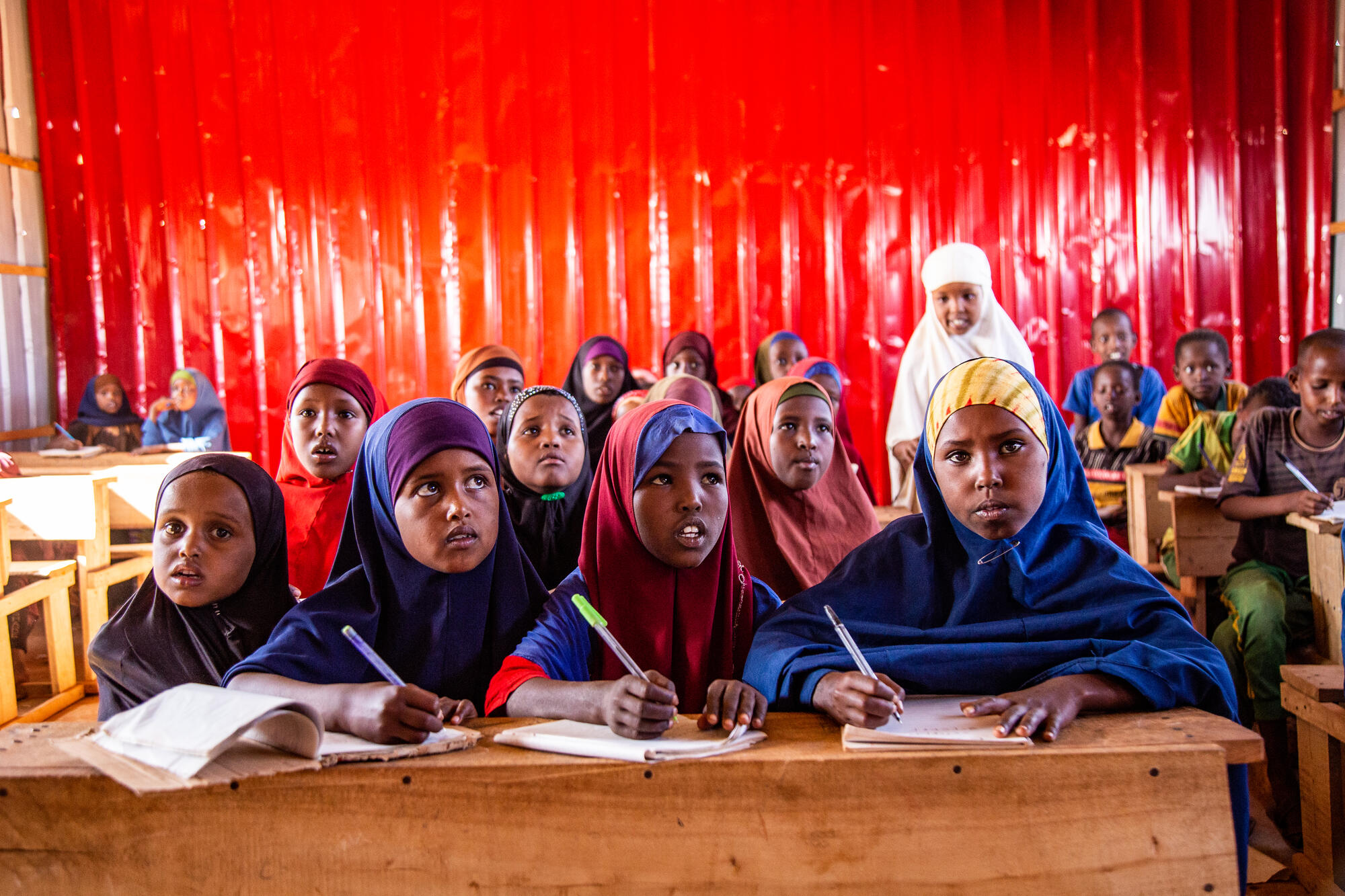 Primary school in Dallow, Somalia where children continue to get education despite the hard conditions they experiencing