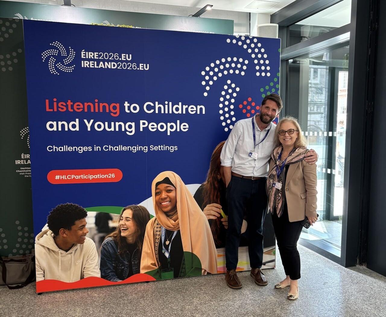 Maurice Sadlier and Loredana Giuglea at the Irish Presidency of the Council of the EU 2026 High-Level Conference