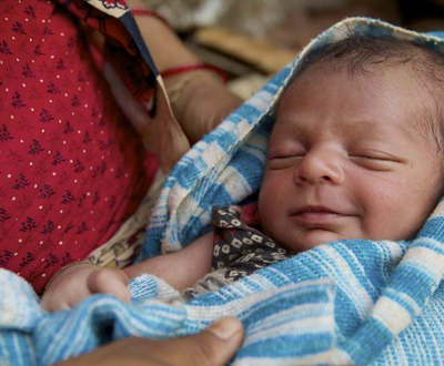 A baby sleeping