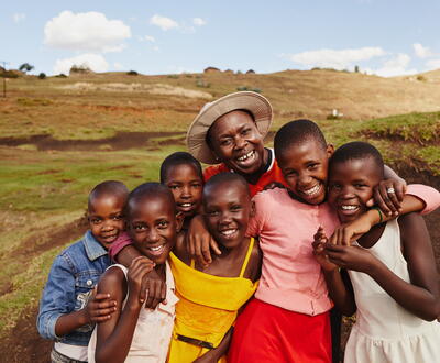 Group of girls smiling