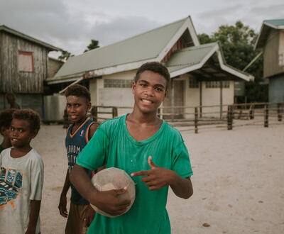 Solomon Islands- Habitants of Kwai Islands love soccer.