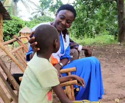 world vision staff helping