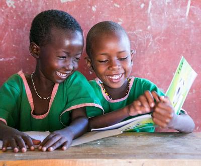 Sponsored children in class