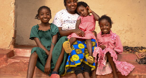 Mercy and her children Zambia