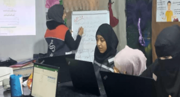 Iman in the computer lessons