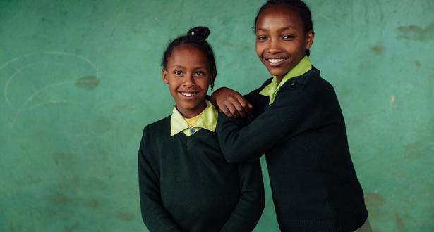School girls in sponsorship area programme, Ethiopia
