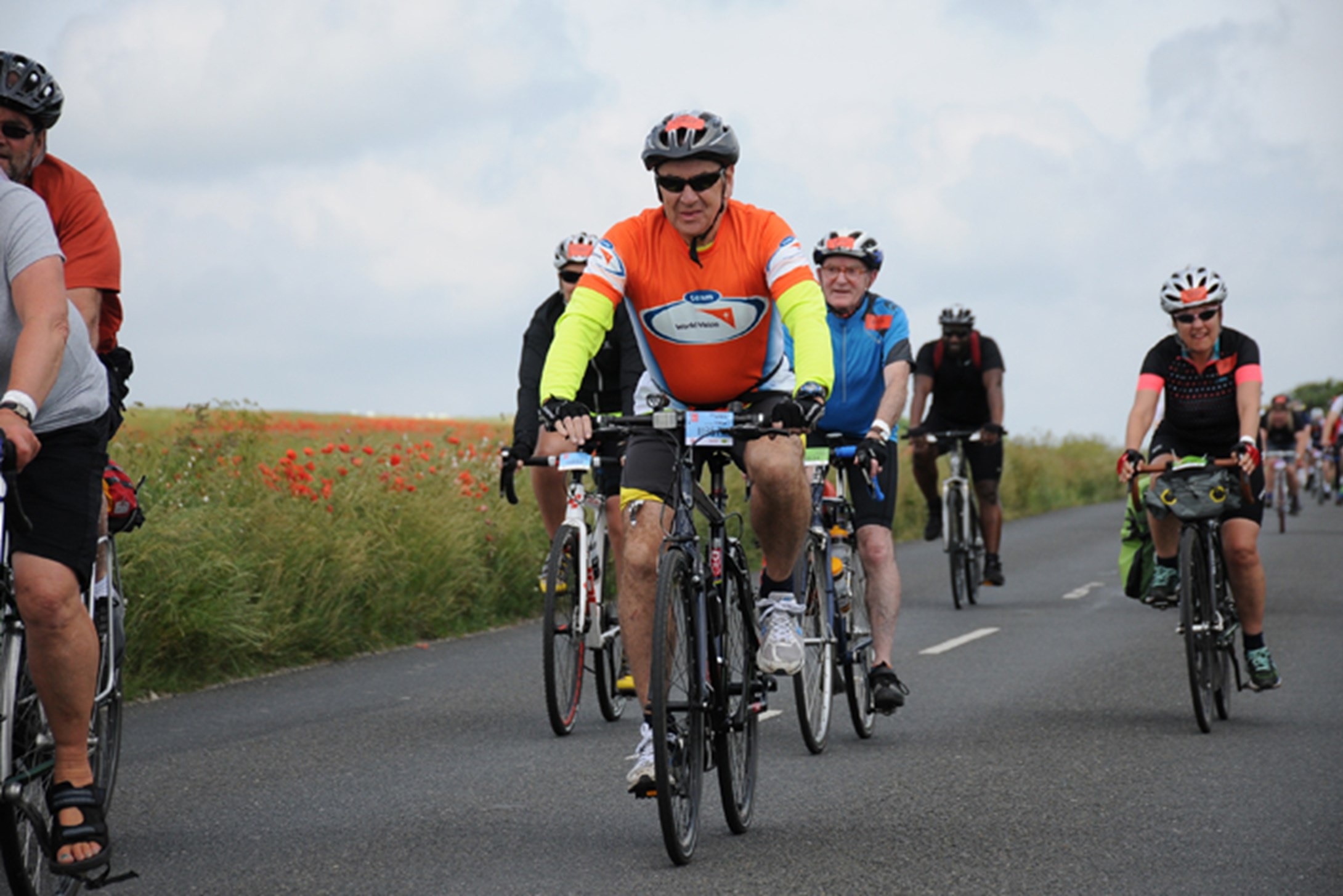 People are Cycling.