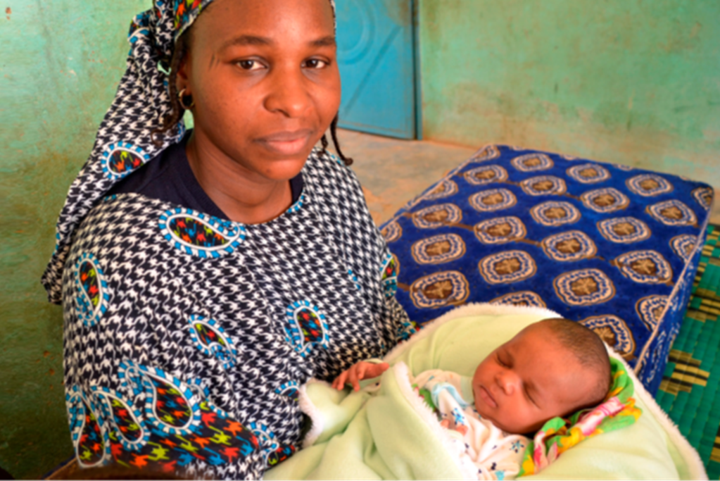 Women with a new born baby