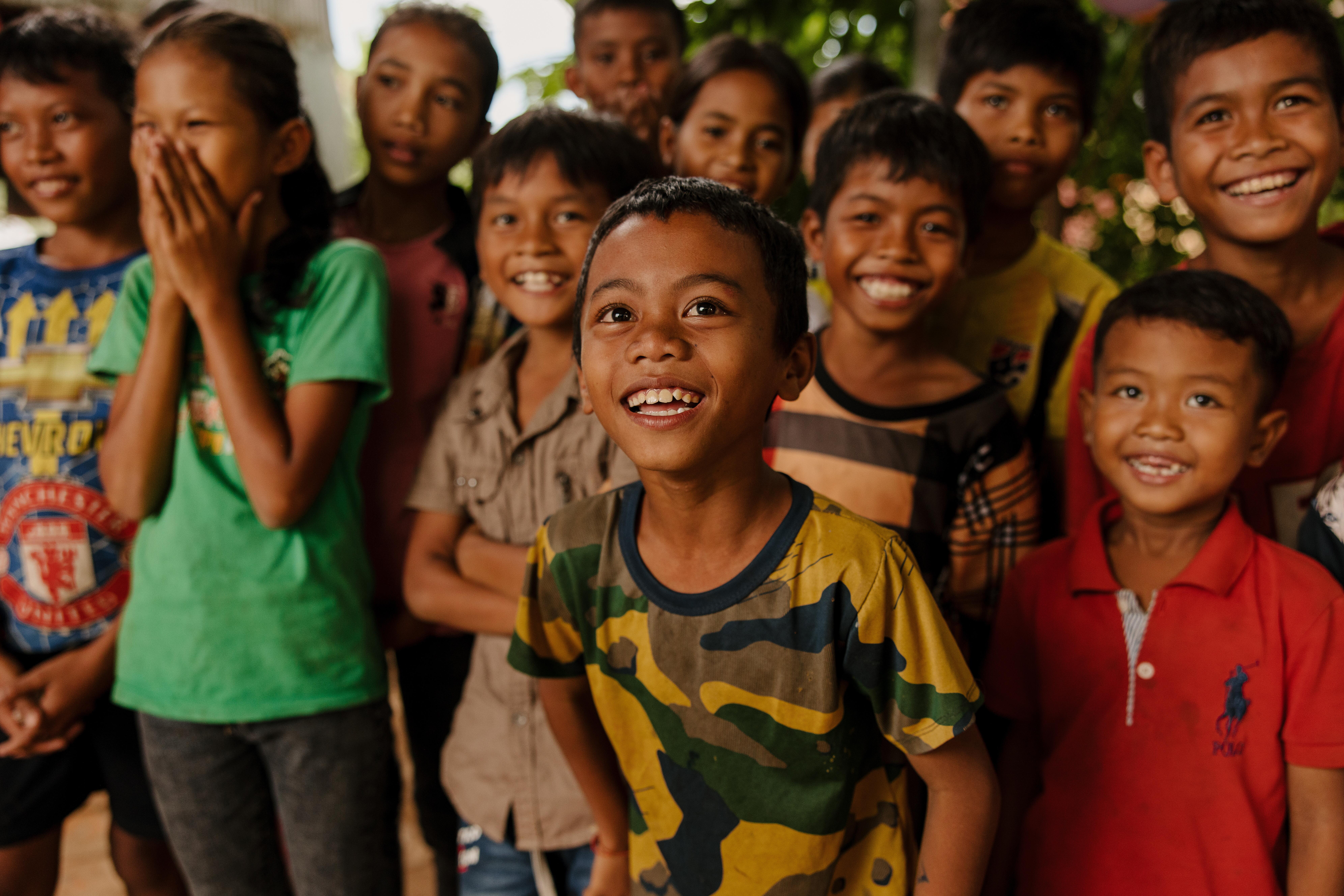 Group of boys smiling