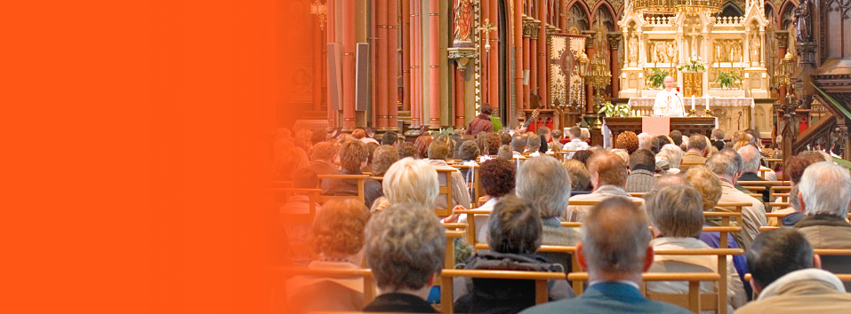 People sitting inside a church