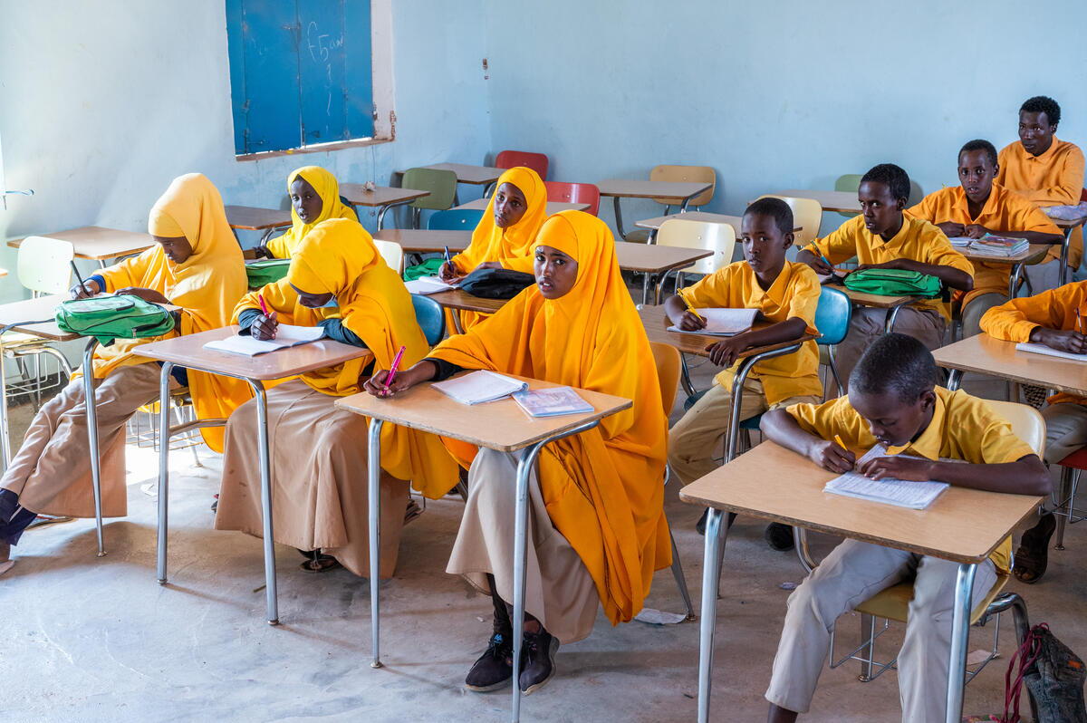 Nasteha, a pupil who is attending the Subaan school.