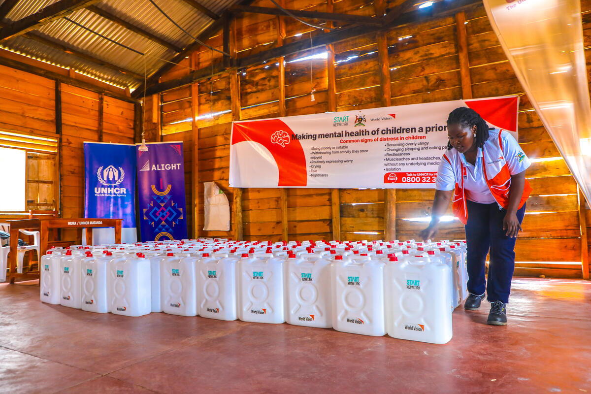 World Vision distributing relief items in the DRC
