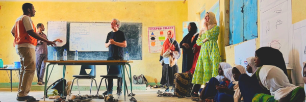 Esperanza in a classroom