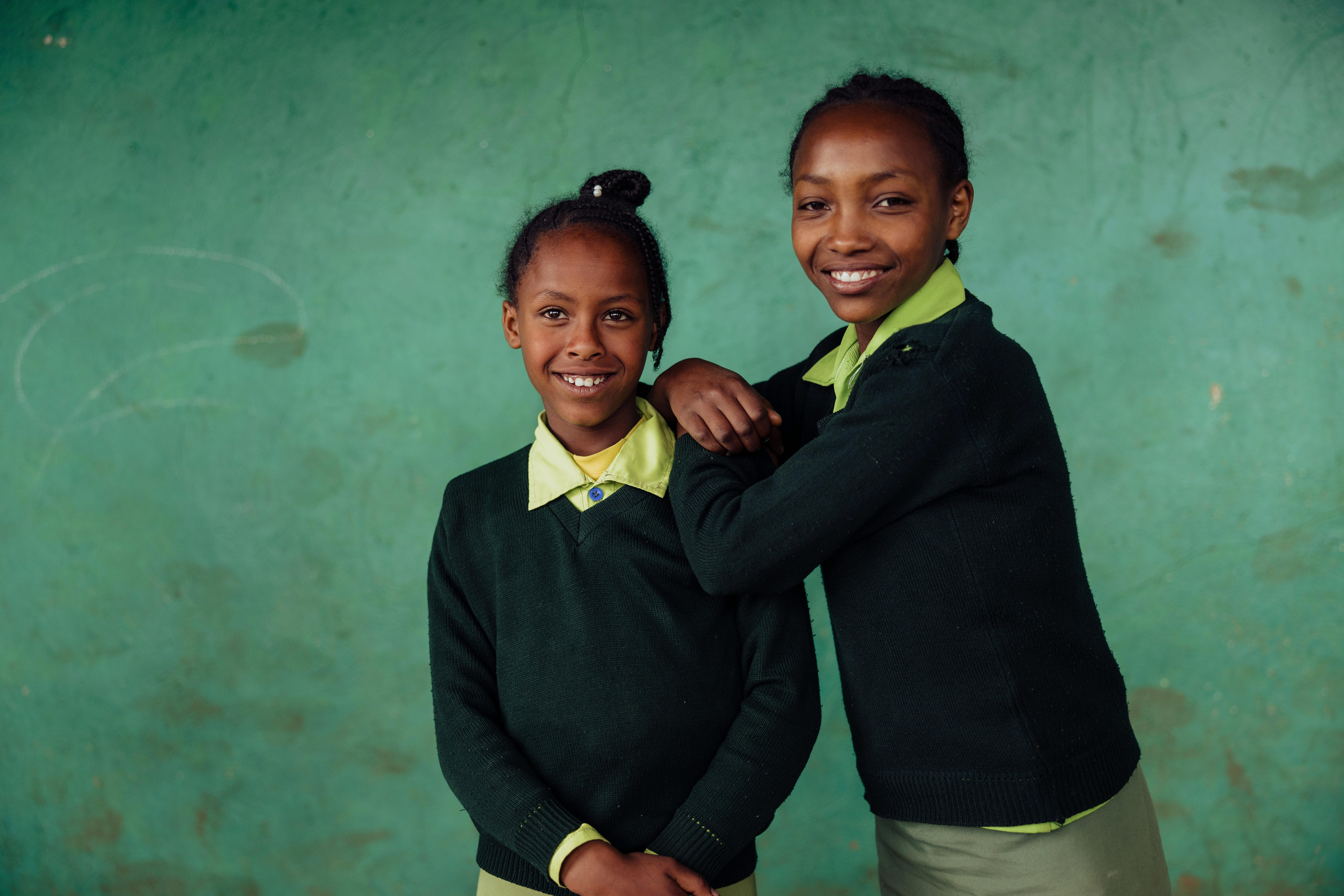 School girls in sponsorship area programme, Ethiopia