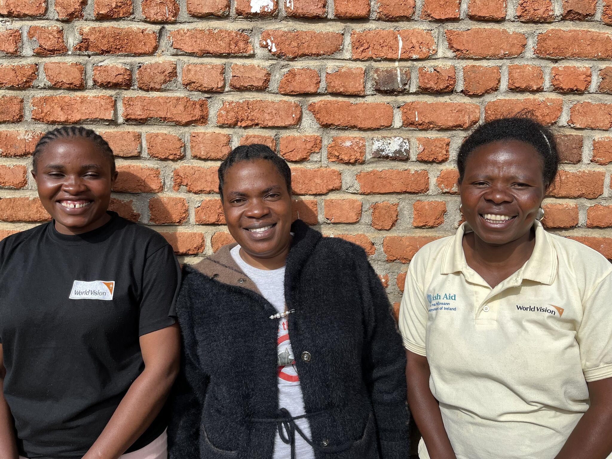 Prudence, Nadine and Immaculée volunteer their time at a Women’s Safe Space in Beni