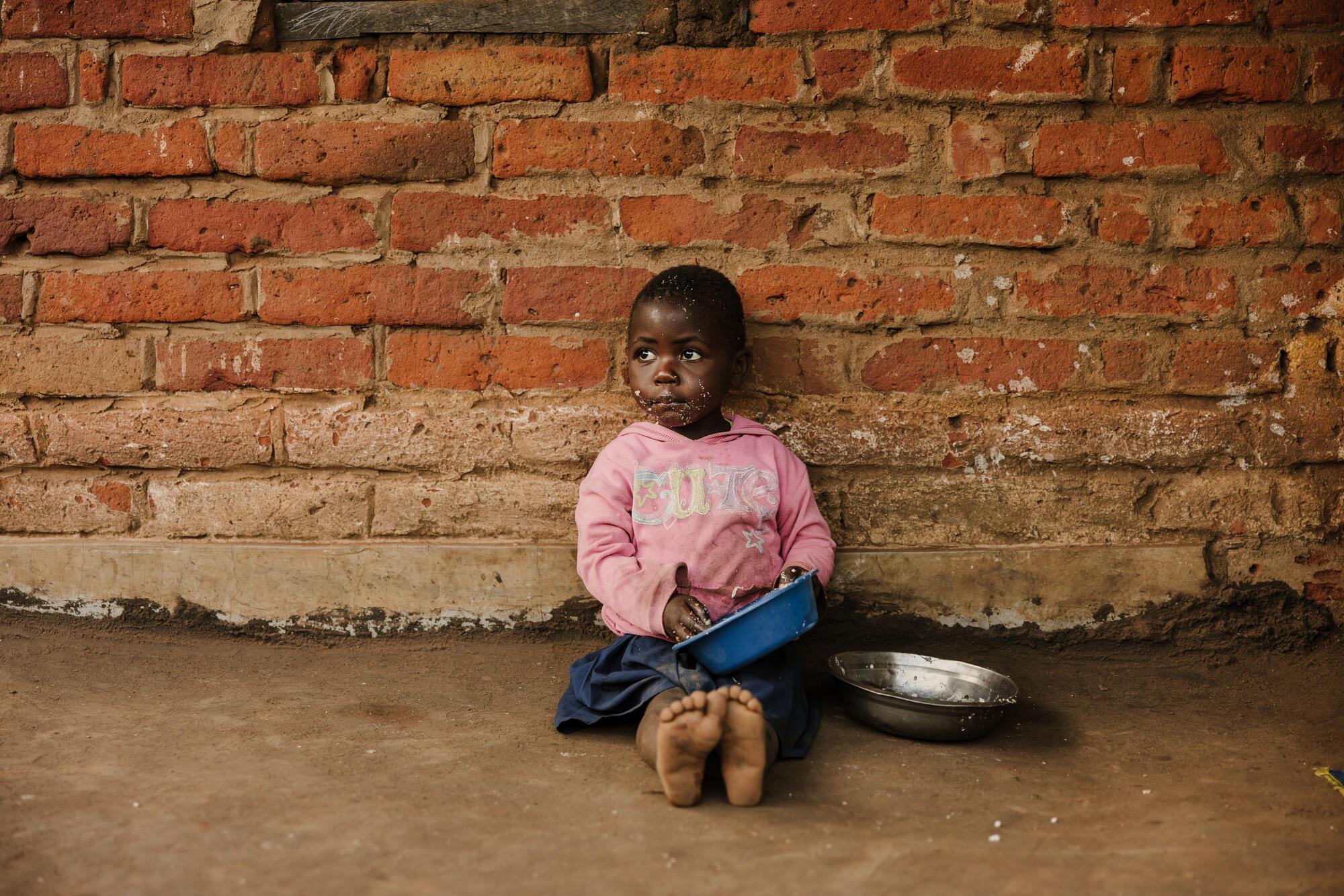 A young child in Kapeni Aarea Parogramme