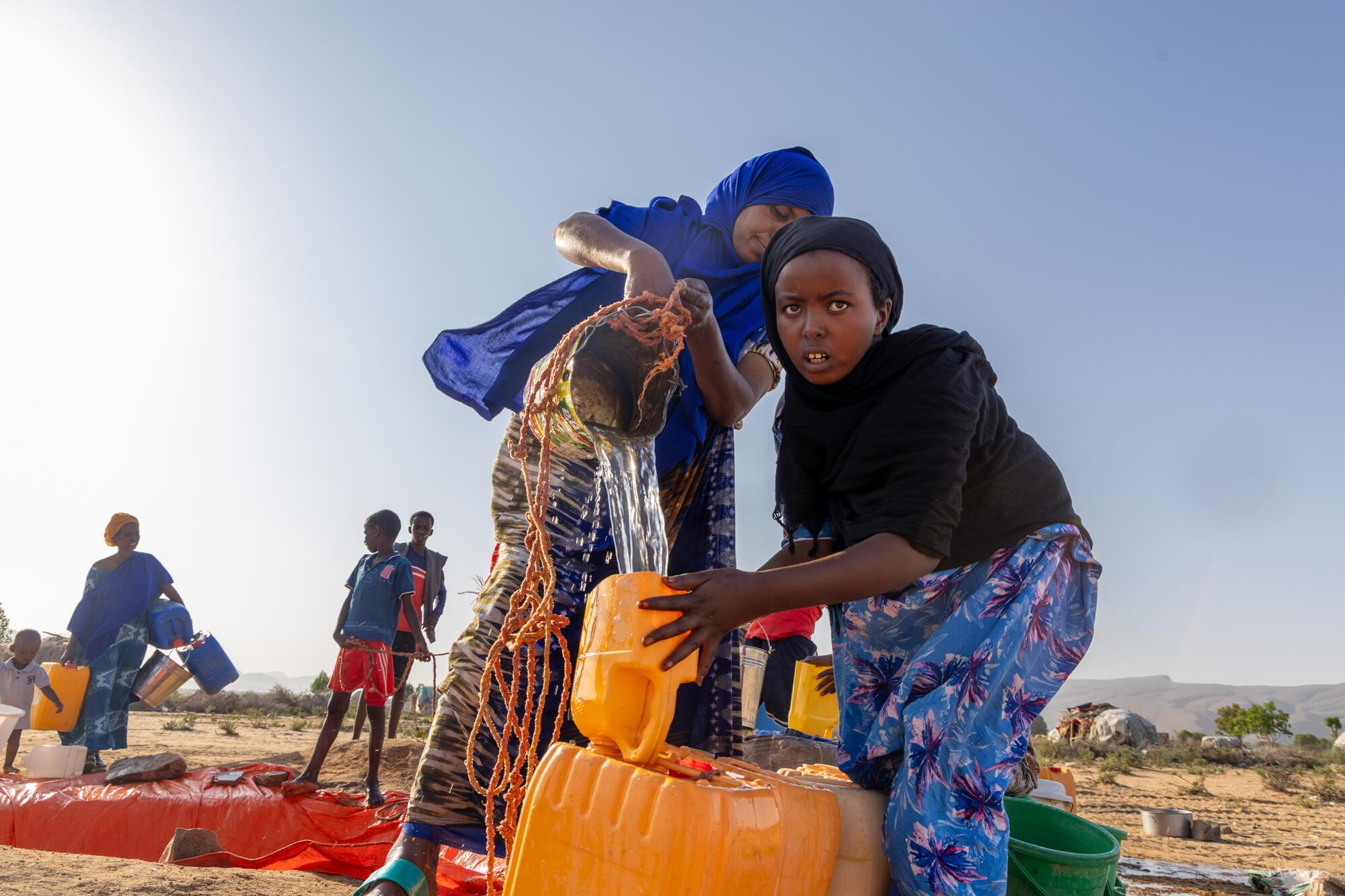 The drought in Somalia is starving the population.