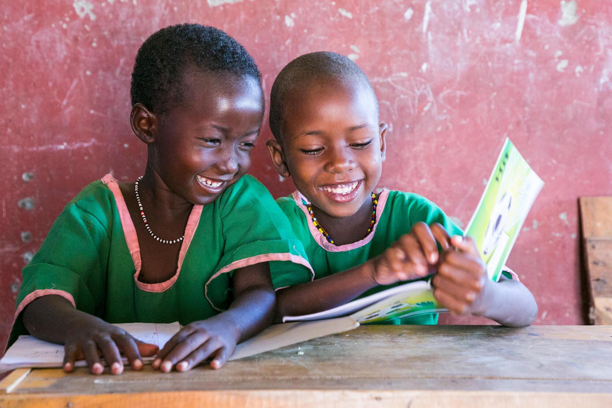 Sponsored children in class