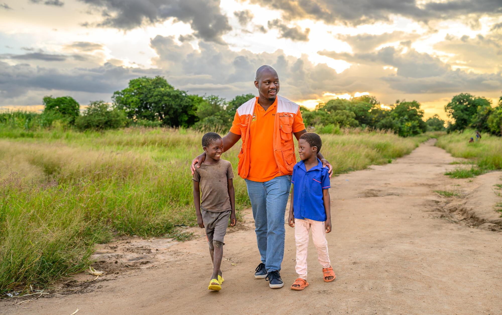 World Vision Malawi Staff Play with Children