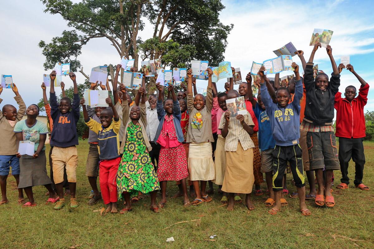 Sponsored children celebrate receiving their birthday cards