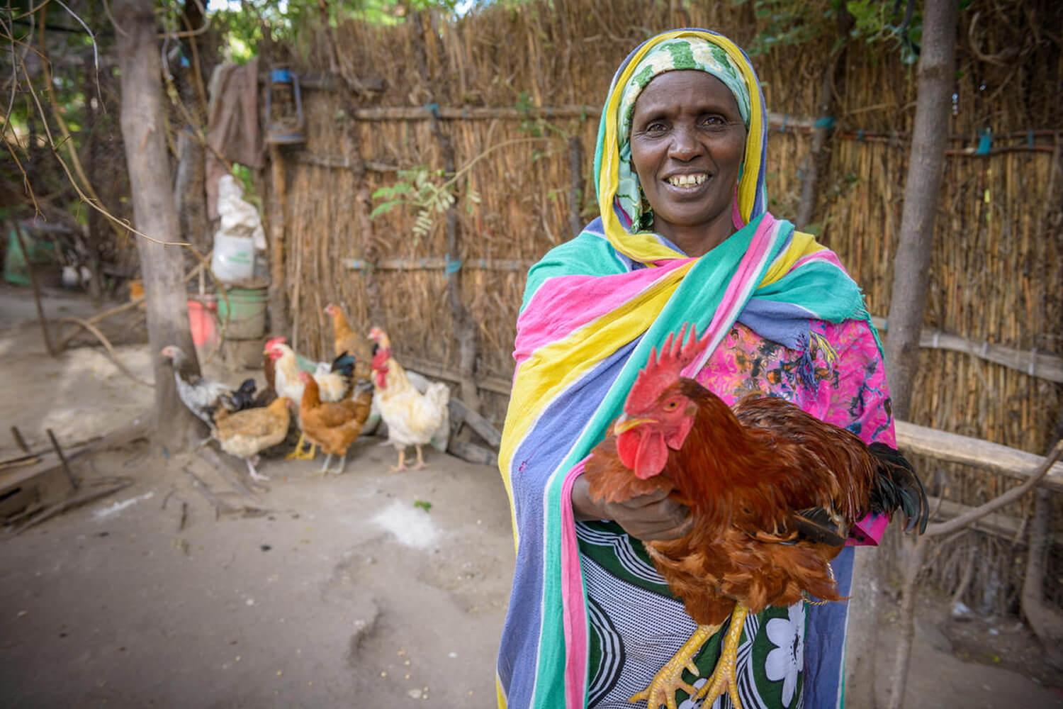 In Tanzania’s Magugu ADP, near Arusha, funded by World Vision New Zealand, this group of 30 poultry raising women is called Mwamko, or “Wake up”
