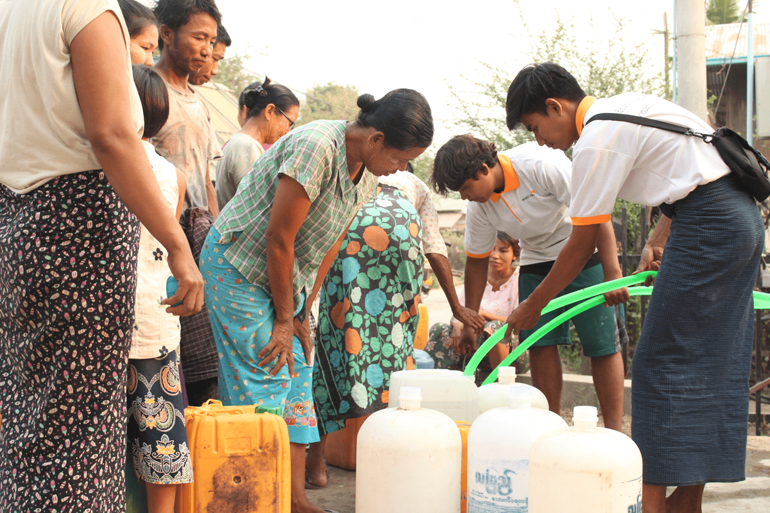 Water Distribution to the earthquake-affected people in Myanmar