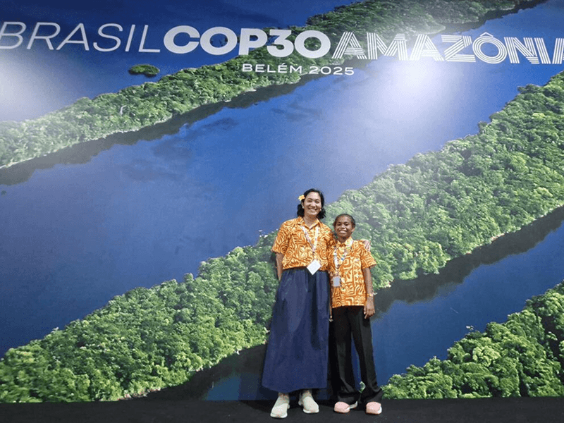 12-year-old child advocate Lynthia from the Solomon Islands attended COP30
