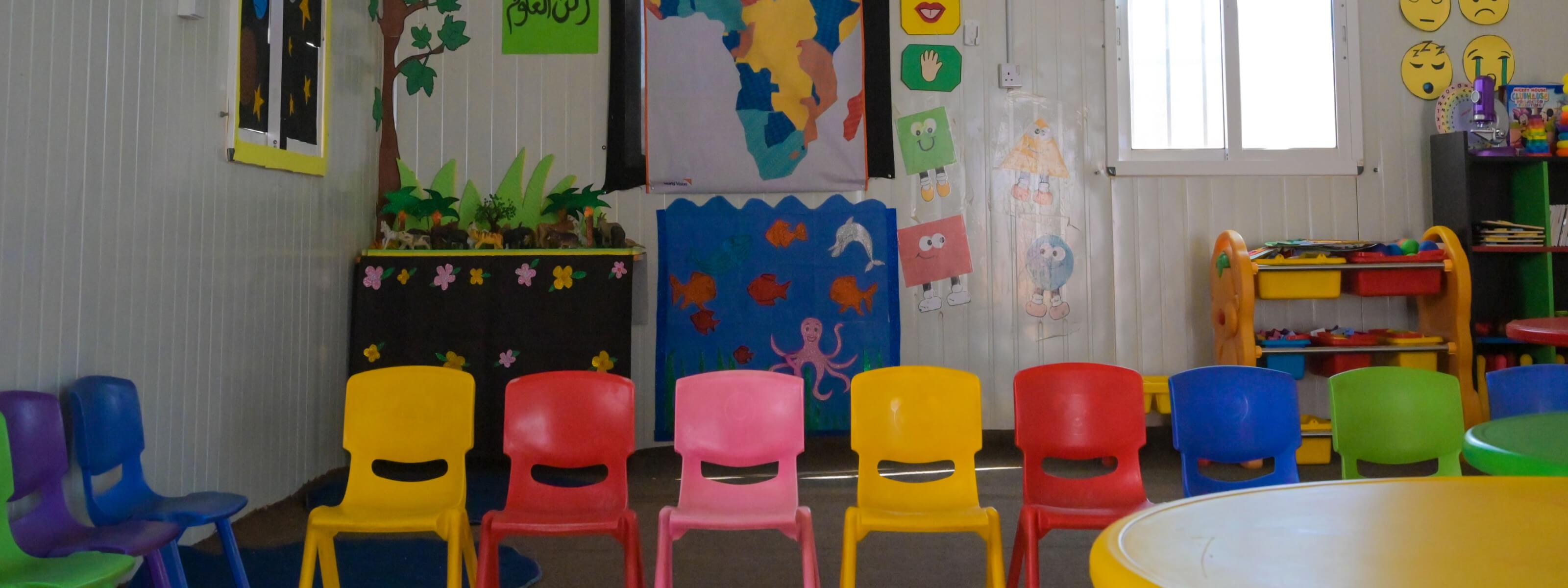 Chairs in childrens safe space