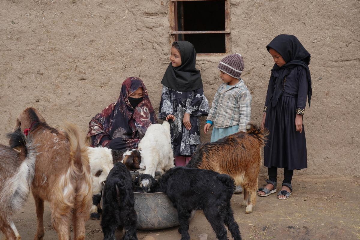 Maryam and her goats and her children